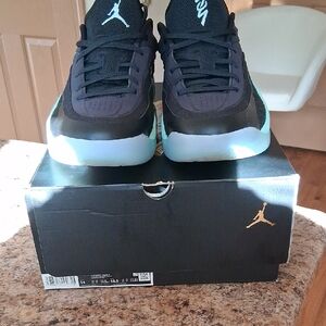 Air Jordan Black and Teal Sneakers